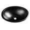 Hand Hammered Aluminum 17 inch Oval Drop In Bathroom Sink - Matte Black